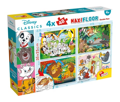 ⁨LISCIANI DISNEY DWUSTRONNE PUZZLE MAXI PODŁOGOWE 101 DALMATYŃCZYKÓW 4X48 EL.⁩ w sklepie Wasserman.eu