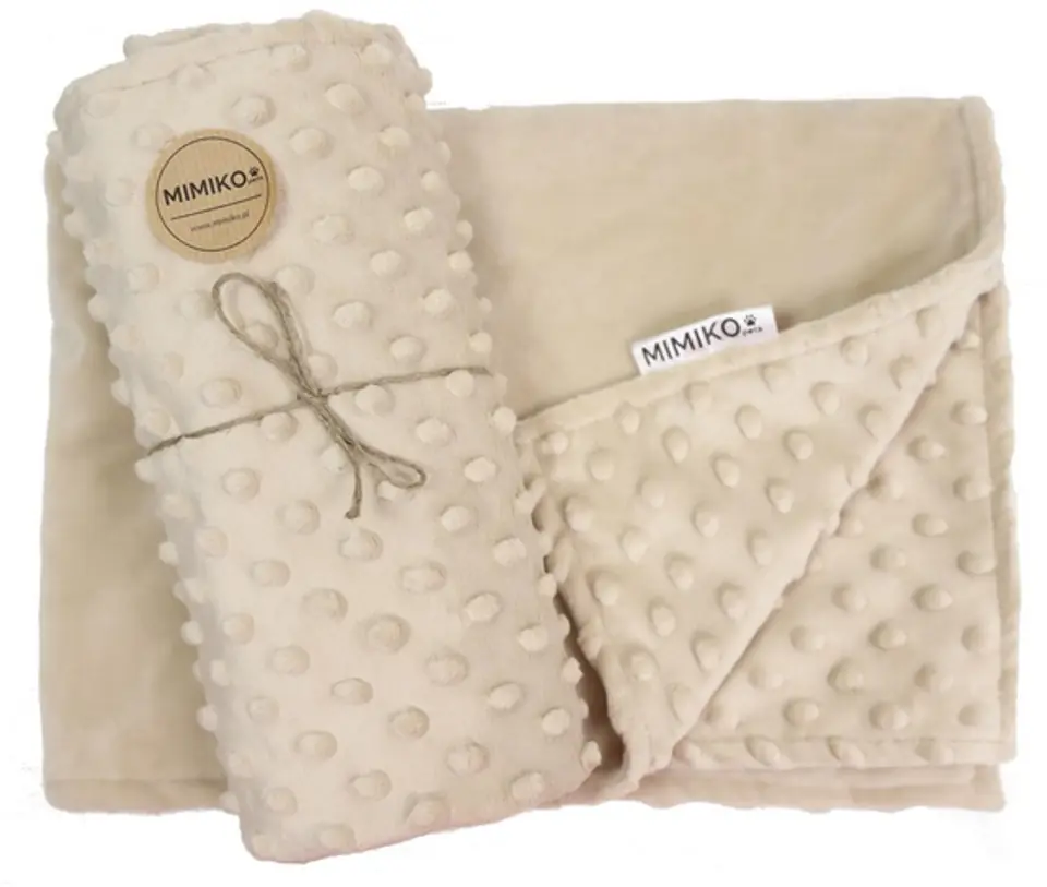 ⁨MIMIKO Pets Blanket Minky-Dot 70x50cm beige⁩ at Wasserman.eu