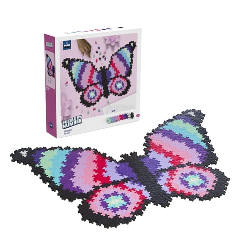 ⁨PLUS-PLUS PUZZLE BY NUMBER MOTYL - 800 ELEMENTÓW⁩ w sklepie Wasserman.eu