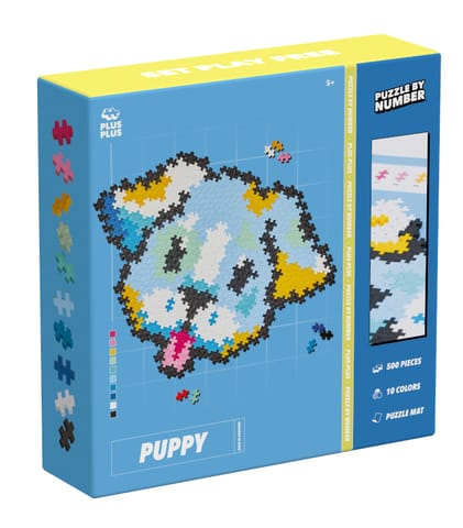 ⁨PLUS-PLUS PUZZLE BY NUMBER PIES - 500 ELEMENTÓW.⁩ w sklepie Wasserman.eu