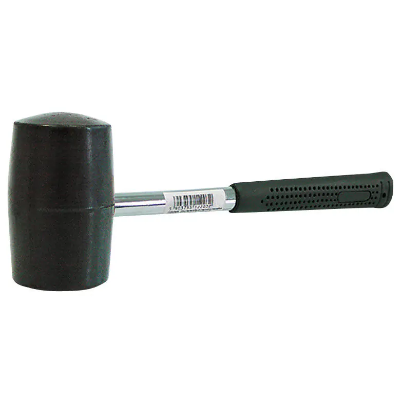 Młotek gumowy (pobijak) 450g, fi-55mm, ręk. metal - guma w sklepie Wasserman.eu
