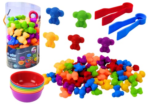 Zabawka Do Sortowania Kolorów Zwierzęta Miś Żaba 36 Elementów w sklepie Wasserman.eu