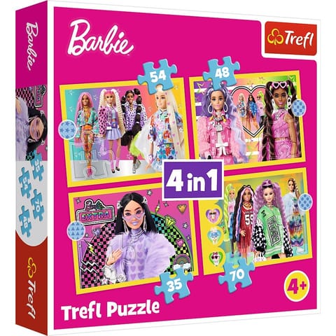 ⁨Puzzle 4w1 Barbie wesoły świat⁩ w sklepie Wasserman.eu