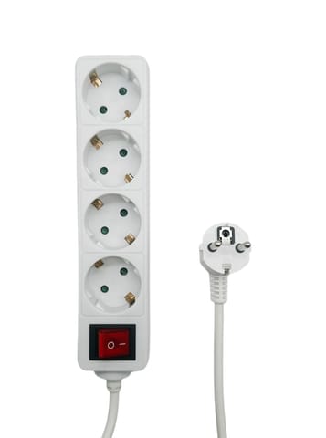 ⁨MicroConnect 4-way Schuko Power Strip⁩ w sklepie Wasserman.eu