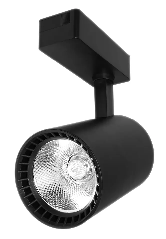 ⁨Shop lamp led spotlight rail light single phase black 30w 2250 lm cold light 6000k⁩ at Wasserman.eu