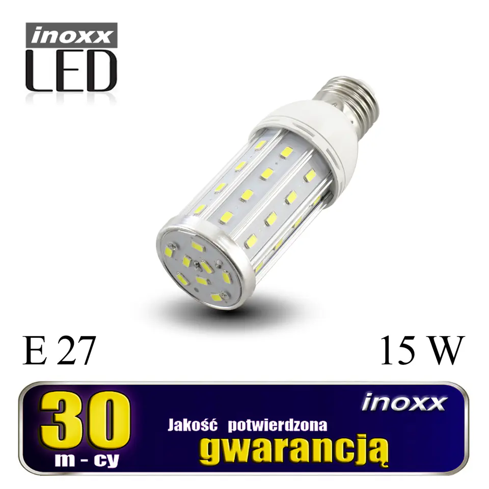 ⁨żarówka E27 led corn 15W metalowa 3000K ciepła⁩ w sklepie Wasserman.eu