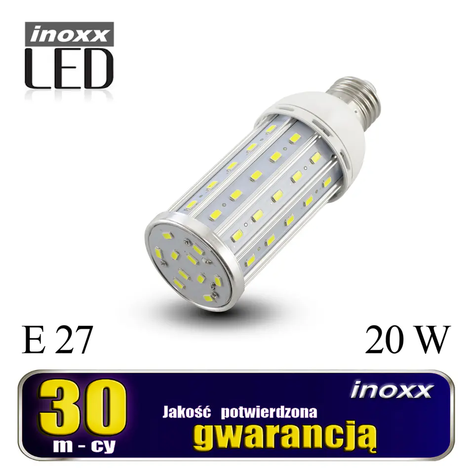 ⁨żarówka E27 led corn 20W metalowa 6000K zimna⁩ w sklepie Wasserman.eu