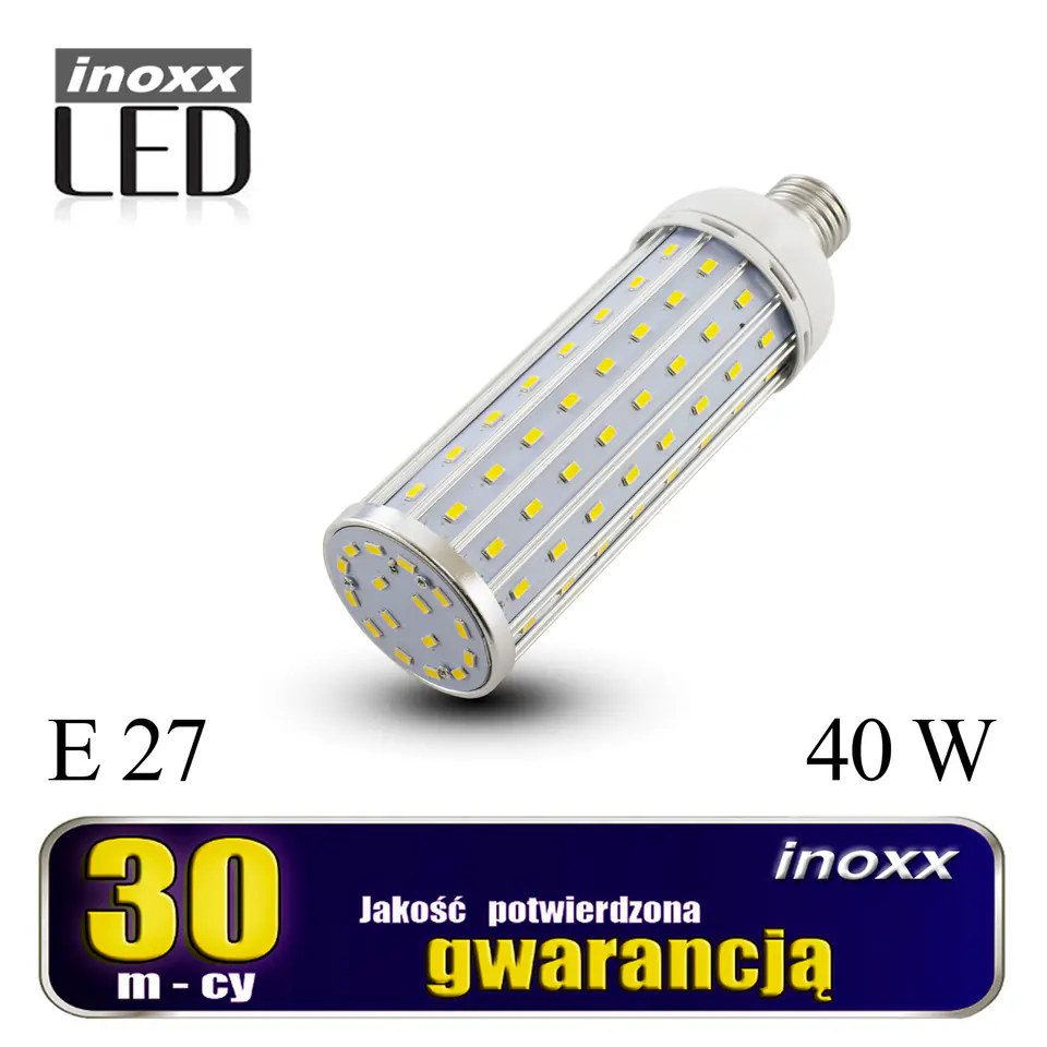 ⁨e27 led corn bulb 40w metal 6000k cold⁩ at Wasserman.eu