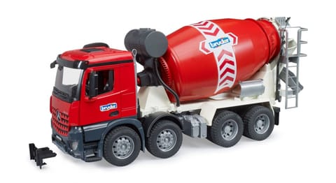 ⁨Mercedes Benz Arocs Red concrete mixer⁩ at Wasserman.eu