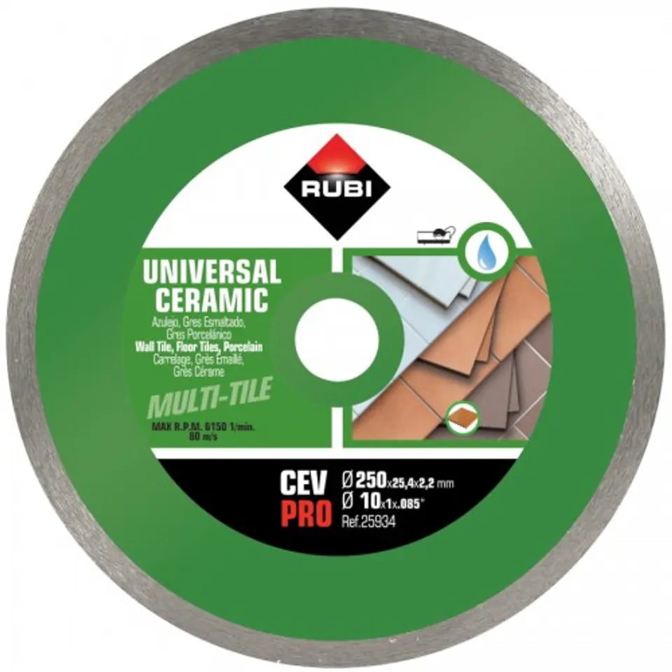 ⁨DIAMOND BLADE FOR WALL TILES CEV 250 PRO 25,4⁩ at Wasserman.eu