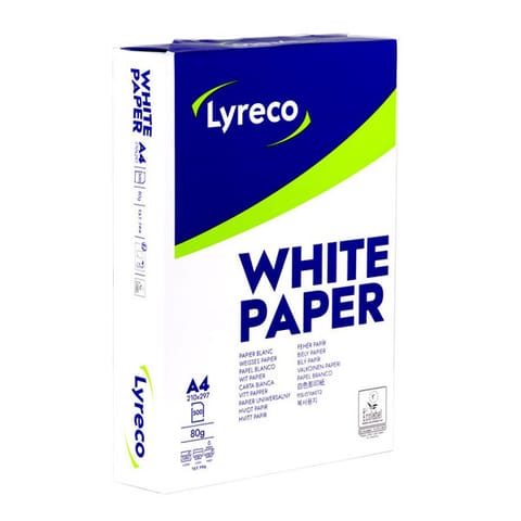 ⁨Papier kserograficzny Lyreco, A4, 80 g/m2, biały, 500 arkusza⁩ w sklepie Wasserman.eu