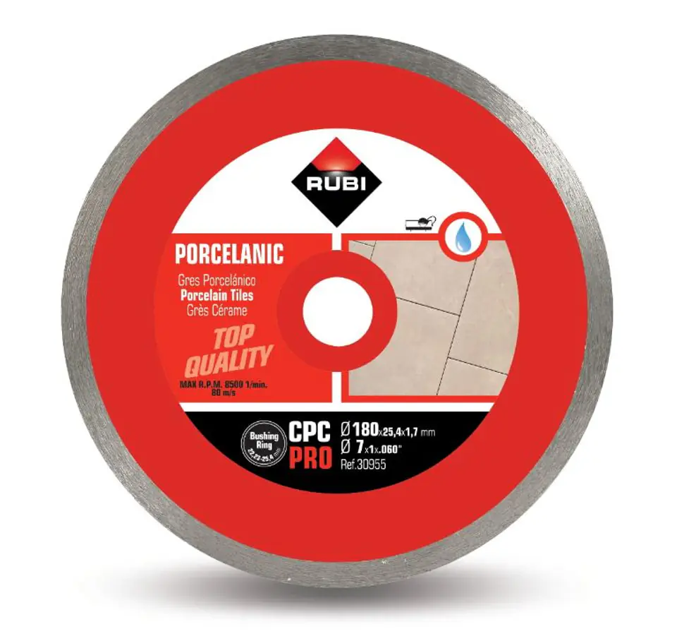 ⁨DIAMOND BLADE FOR PORCELAIN STONEWARE CPC 180 PRO⁩ at Wasserman.eu