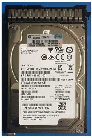 ⁨Hewlett Packard Enterprise HDD 2TB 12G 7.2K SFF SAS SC⁩ w sklepie Wasserman.eu