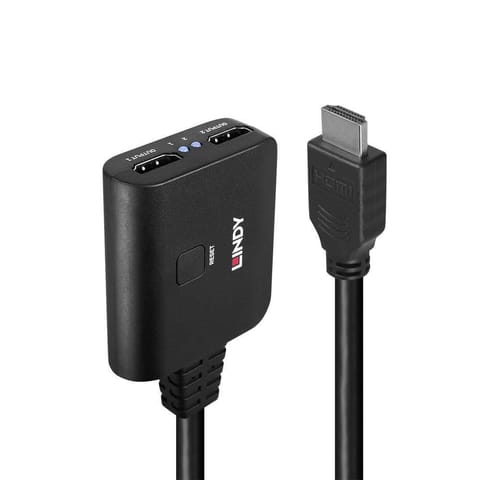 ⁨Lindy 2 Port HDMI 4K60 Splitter⁩ w sklepie Wasserman.eu
