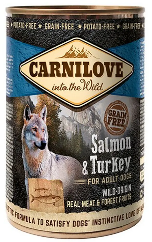 ⁨Carnilove Dog Wild Meat Salmon & Turkey Adult - łosoś i indyk puszka 400g⁩ w sklepie Wasserman.eu