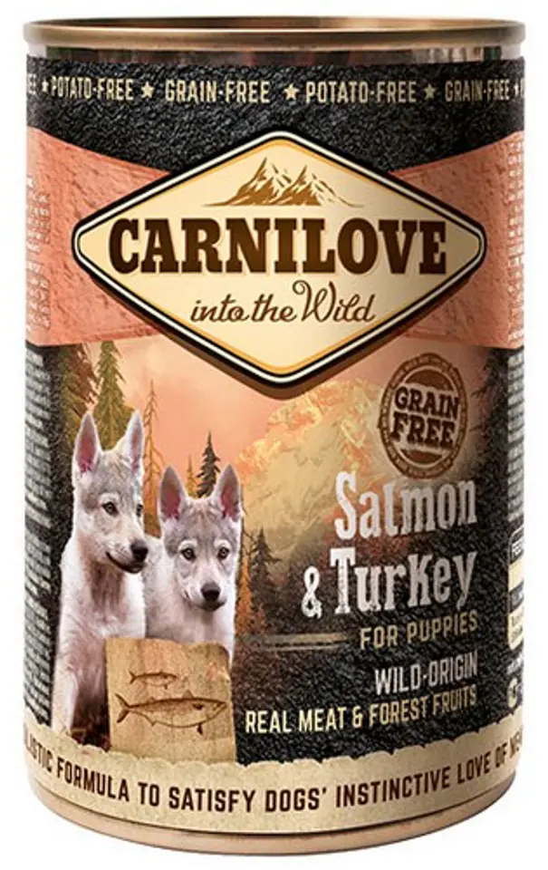 ⁨CARNILOVE Into the Wild Salmon&Turkey for Puppies - Wet dog food - 400 g⁩ at Wasserman.eu