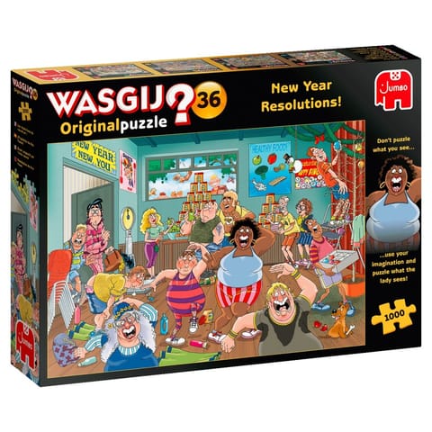 ⁨Puzzle 1000 elements Wasgij Original New Years resolutions⁩ at Wasserman.eu