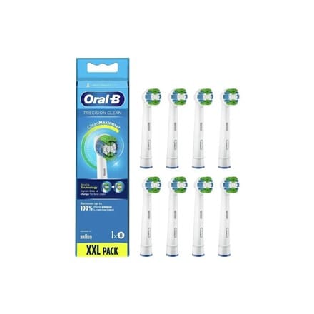 ⁨Oral-B Replaceable toothbrush heads | Refill CleanMaximiser Precision Clean | Heads | For adults | Number of brush heads included 8 | White⁩ at Wasserman.eu