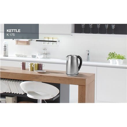 ⁨Gorenje | Kettle | K17S | Electric | 2000 W | 1.7 L | Stainless steel | 360° rotational base | Stainless steel⁩ at Wasserman.eu