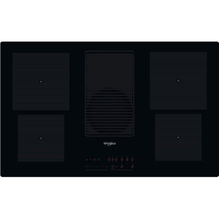 ⁨Whirlpool Black | Electronic | A | 4 | WVH 92 K/1 | Induction hob with built-in hood⁩ at Wasserman.eu