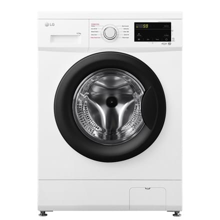 ⁨LG | Washing machine | F2J3WSBWE | Energy efficiency class E | Front loading | Washing capacity 6.5 kg | 1200 RPM | Depth 44 cm | Width 60 cm | LED | Steam function | Direct drive | White⁩ at Wasserman.eu