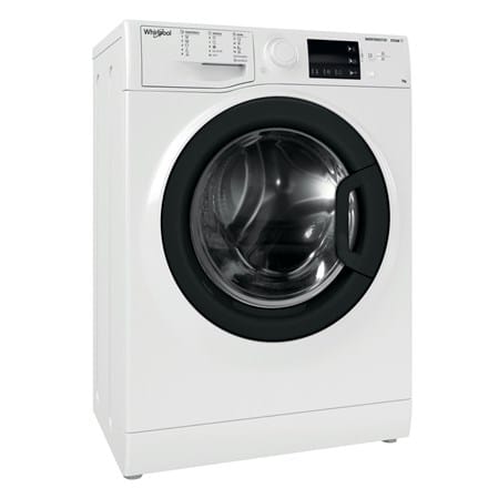 ⁨Whirlpool Washing machine | WRSB 7259 WB EU | Energy efficiency class B | Front loading | Washing capacity 7 kg | 1200 RPM | Depth 43.5 cm | Width 59.5 cm | Display | LED | Steam function | White⁩ at Wasserman.eu