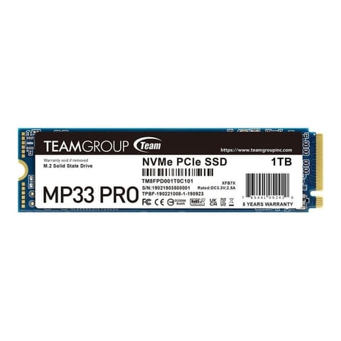 ⁨Team Group MP33 Pro NVMe SSD, PCIe 3.0 M.2 Type 2280 - 1 TB⁩ at Wasserman.eu