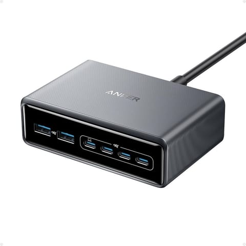 ⁨Anker Prime GaN 2x USB-A 4x USB-C PD 200W multi-port charger Black⁩ at Wasserman.eu