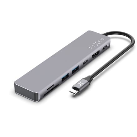 ⁨Fixed | 7-port USB-C hub card for laptops and tablets | FIXHU-CAD-GR⁩ at Wasserman.eu