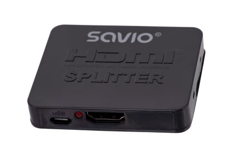 ⁨Splitter SAVIO CL-93 (HDMI, Micro USB; 2x HDMI)⁩ w sklepie Wasserman.eu