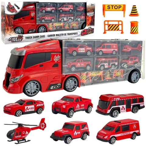 ⁨WOOPIE Zestaw Ciężarówka Transporter 3w1 Czerwony 11 el.⁩ w sklepie Wasserman.eu