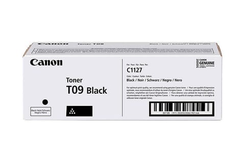 ⁨Canon Original Toner Cartridge T09, black, 7600s, 3020C006, Canon i-SENSYS X C1127i, i-SENSYS X C1127P Series, O⁩ at Wasserman.eu