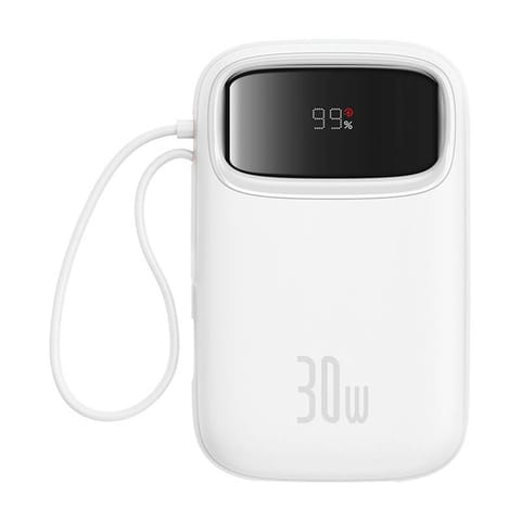 ⁨Powerbank Baseus QPow 2 10000mAh 30W (biały)⁩ w sklepie Wasserman.eu