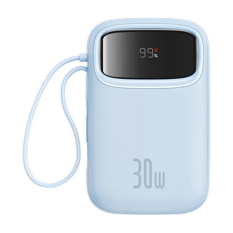 ⁨Powerbank Baseus QPow 2 10000mAh 30W 2xUSB-C (niebieski)⁩ w sklepie Wasserman.eu