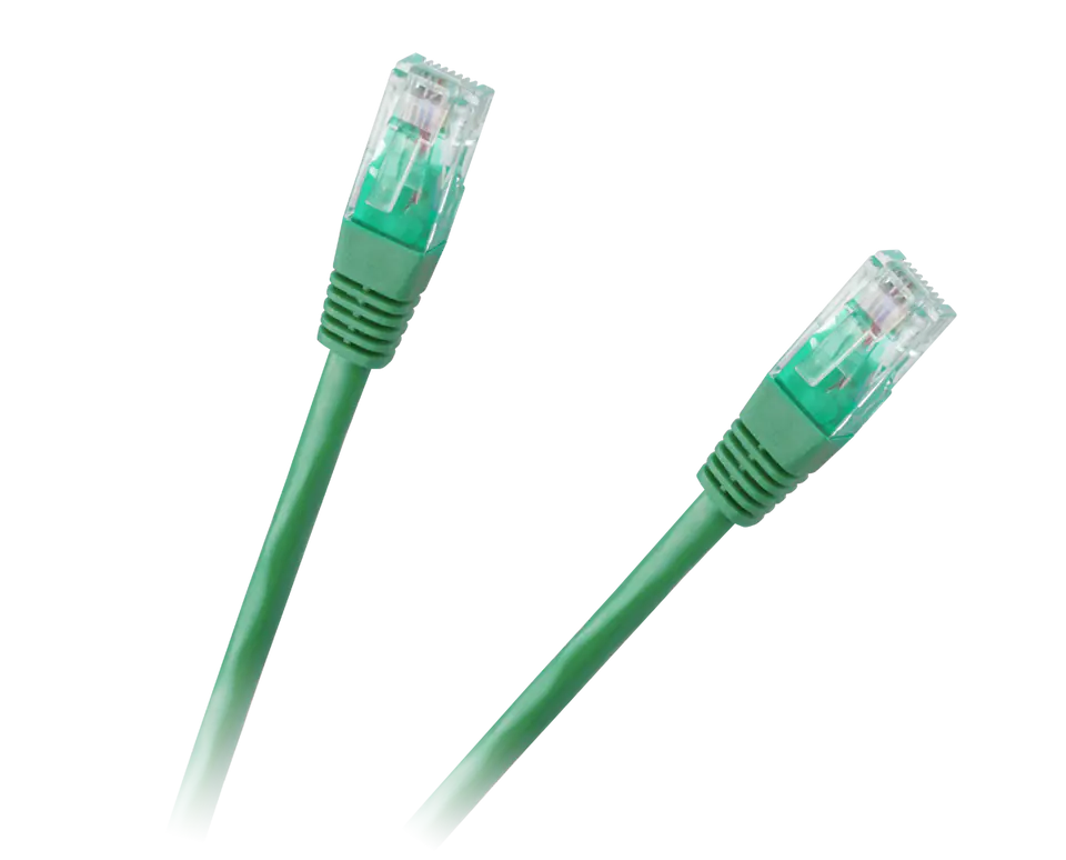 ⁨Patchcord UTP cable 8c plug-plug 3,0m CCA green cat.6e (1LL)⁩ at Wasserman.eu