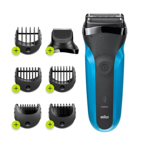 ⁨Braun Series 3 310BT Foil shaver Trimmer Black, Blue⁩ at Wasserman.eu