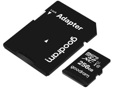 ⁨microSD card 256GB CL10 UHS I + adapter⁩ at Wasserman.eu