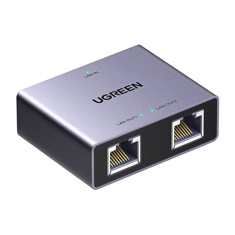 ⁨Adapter rozgałęźnik Ethernet Ugreen NW301 (1x2)⁩ w sklepie Wasserman.eu