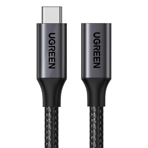 ⁨Przedłużacz USB 3.2 Ugreen US372 męski USB-C do żeński USB-C Gen 2 1m (czarny)⁩ w sklepie Wasserman.eu