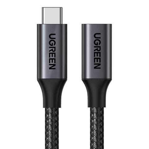 ⁨Przedłużacz USB 3.2 Ugreen US372 męski USB-C do żeński USB-C Gen 2 0,5m (czarny)⁩ w sklepie Wasserman.eu