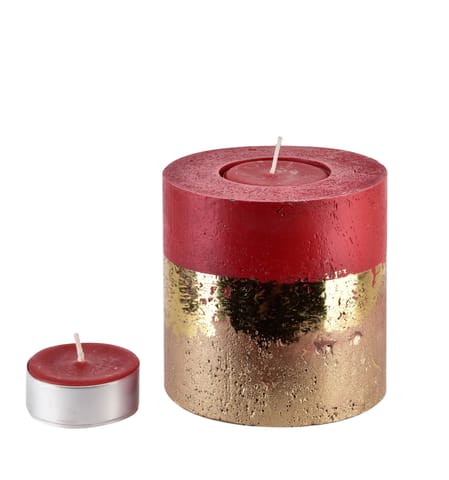 ŚWIECA LAMPION WALEC OMBRE RED 120 w sklepie Wasserman.eu