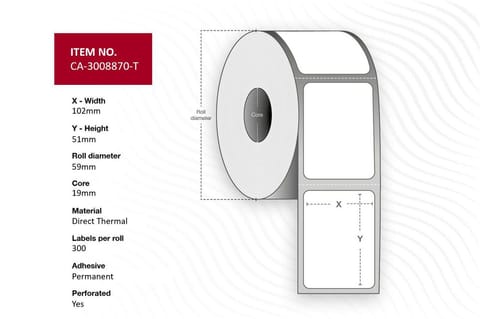 ⁨Capture Label 102 x 51mm, Core 19mm,⁩ w sklepie Wasserman.eu