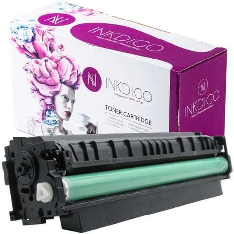 ⁨Toner INKDIGO (CA-046XC/CF411X-1) niebieski 5000str zamiennik CANON (046HC/1253C002)/HP (410X/CF411X)⁩ w sklepie Wasserman.eu