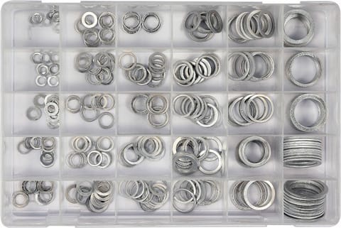 ⁨SET OF ALUMINUM WASHERS 300 PCS. SIZE MIX⁩ at Wasserman.eu