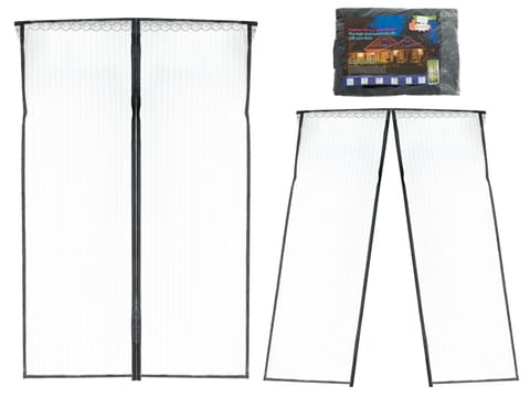 ⁨Moskitiera siatka magnetyczna na drzwi 110x220cm CZARNA⁩ w sklepie Wasserman.eu