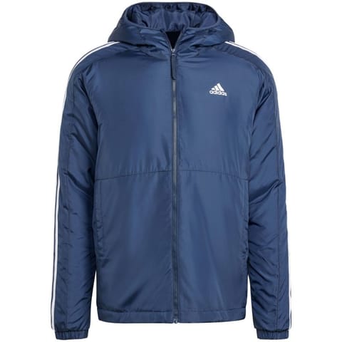 ⁨Kurtka adidas Essentials 3-Stripes Insulated Hooded M (kolor Granatowy, rozmiar L)⁩ w sklepie Wasserman.eu