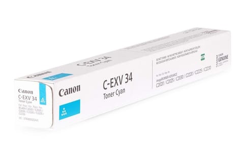 ⁨Canon Original LaserEr Cartridge CEXV34, cyan, 19000s, 3783B002, Canon iR-C2020, 2030, O⁩ at Wasserman.eu