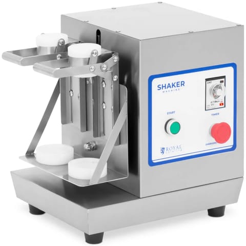 Koktajler shaker mikser barowy podwójny 2 x 0.75 l 240 obr./min - srebrny w sklepie Wasserman.eu