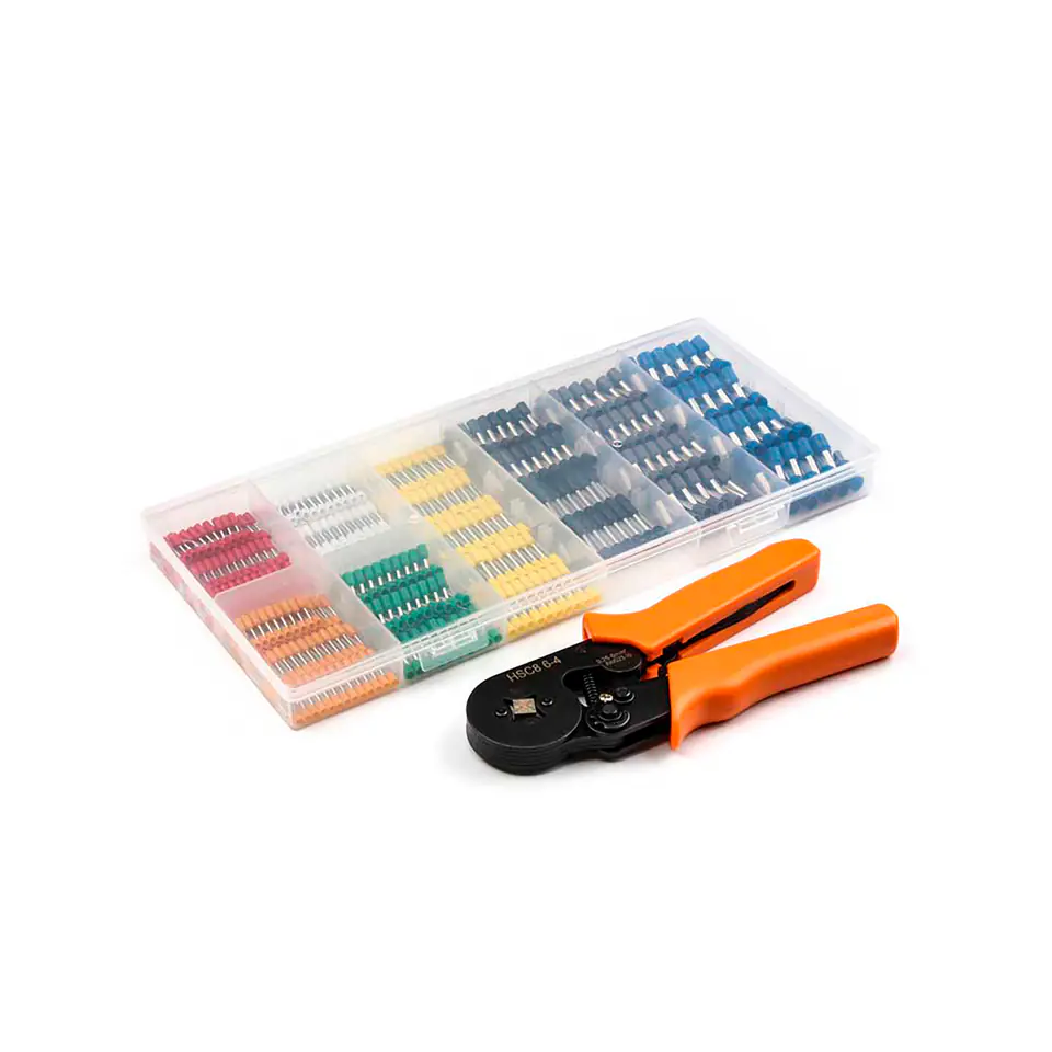 Crimping tool kit with insulated cable terminations. E5936 at Wasserman.eu