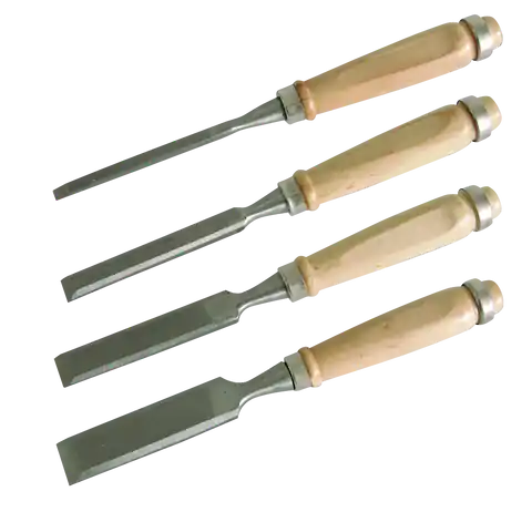 ⁨Chisels for wood kpl. 4 pcs, wood. handles 6,12,18,24mm⁩ at Wasserman.eu